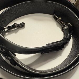 COACH Leather Strap with Gunmetal Hardware